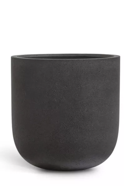 Кашпо TREEZ ERGO, Цилиндрическая Чаша, Чёрный песок