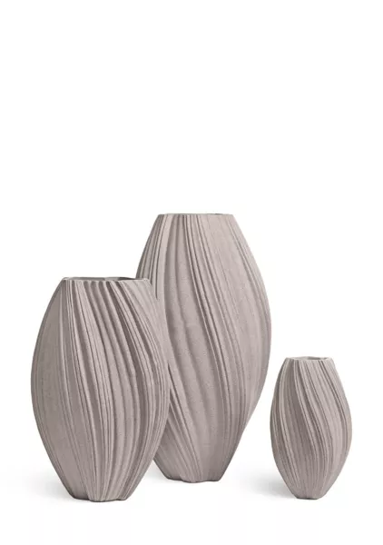 Кашпо TREEZ Effectory, Dune, Высокая дизайн-ваза, Белый песок