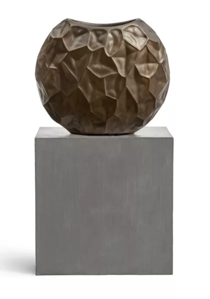 Кашпо TREEZ Effectory, Плоская сфера, Чернёная бронза