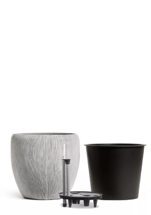 Кашпо TREEZ Effectory, Конус-Чаша, Слоновая кость