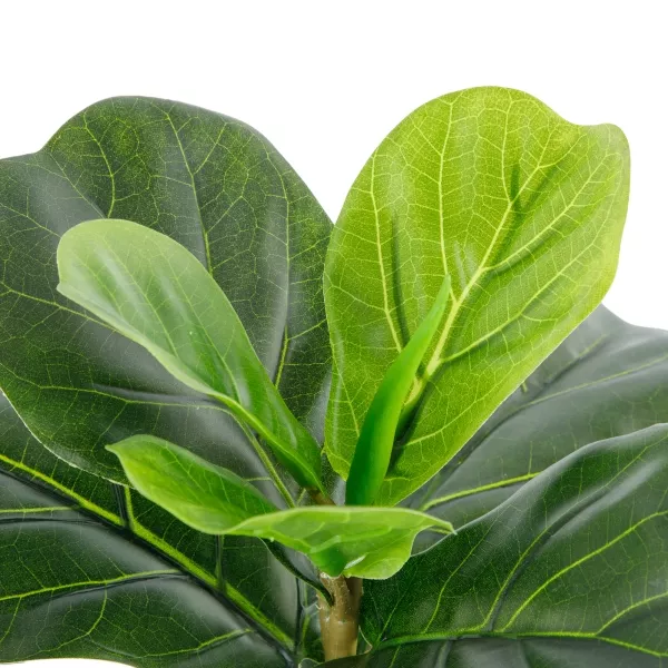 Дерево искусственное в кашпо "Фикус Лирата люкс", Н90 см, 35 листьев