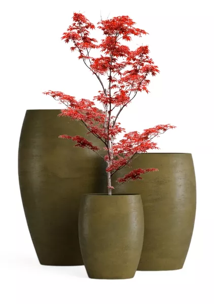 Кашпо CONCRETIKA OVAL AVOCADO GREEN