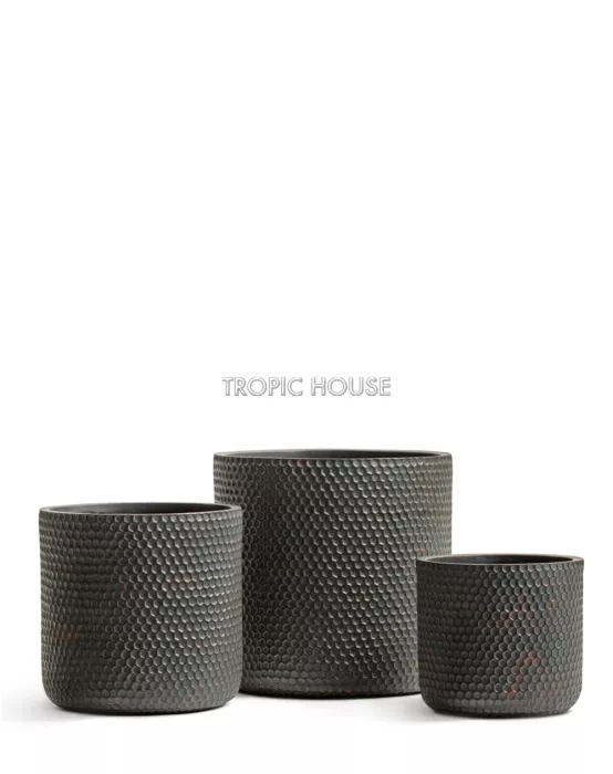 Кашпо TREEZ ERGO, Цилиндр, Окись с медной патиной