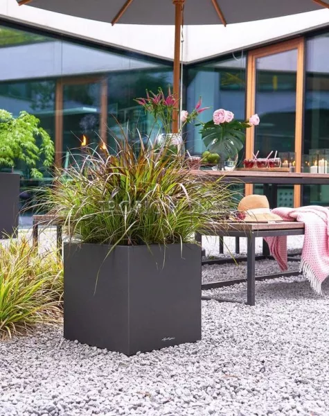 Кашпо LECHUZA CANTO Stone low 40х40 см