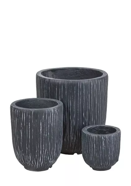 Кашпо Nobilis Marco "Ribs graphite Jar"