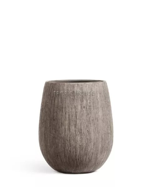 Кашпо TREEZ Effectory, Округлая чаша, Белёный дуб