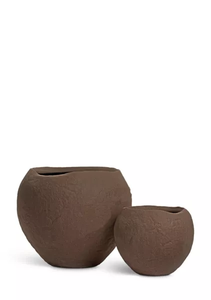 Кашпо TREEZ Effectory, Organic, Сфера, Шоколад