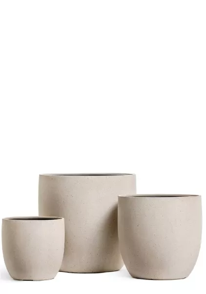 Кашпо TREEZ Effectory, Большой округлый конус, Белый песок