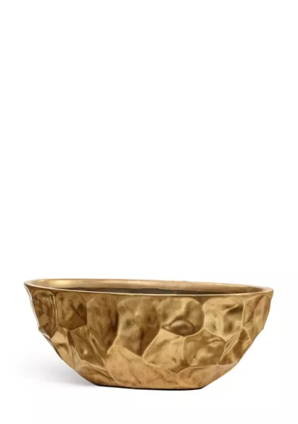 Кашпо TREEZ Effectory, Высокая лодка, Сусальное золото