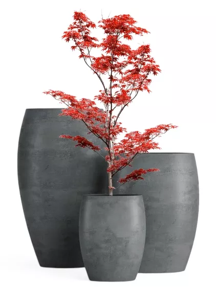 Кашпо CONCRETIKA OVAL SMOKEY BLUE