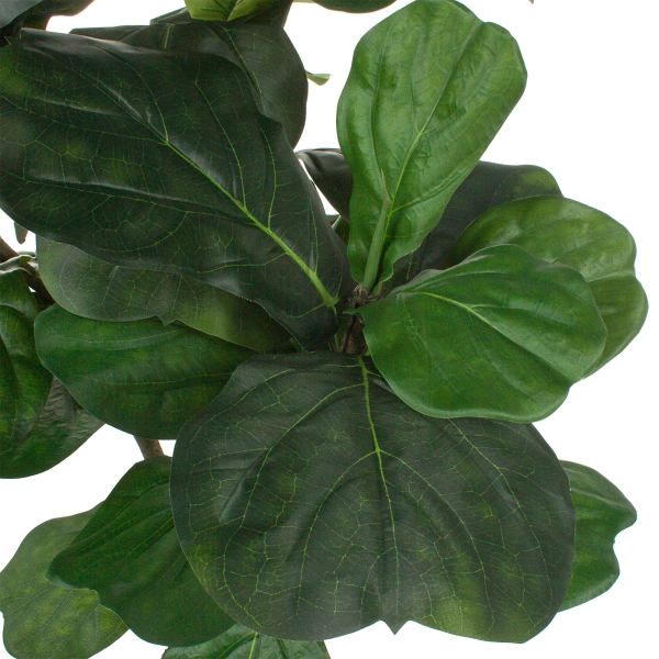 Дерево искусственное в кашпо "Фикус Лирата", Н183 см, 45 листьев