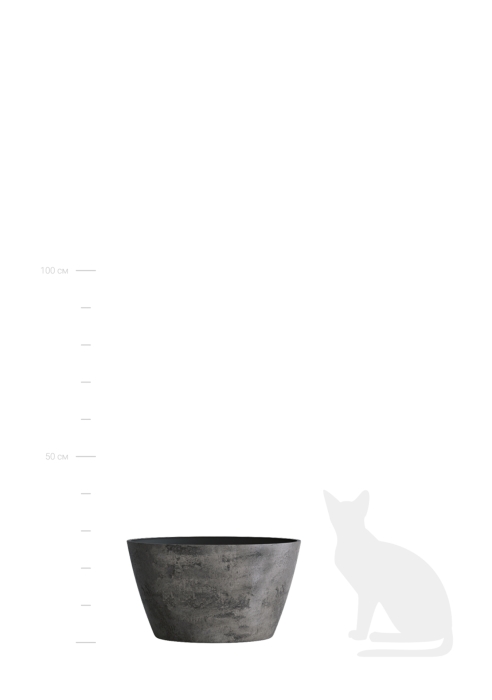 Кашпо CONCRETIKA BOWL CONCRETE GREY DARK