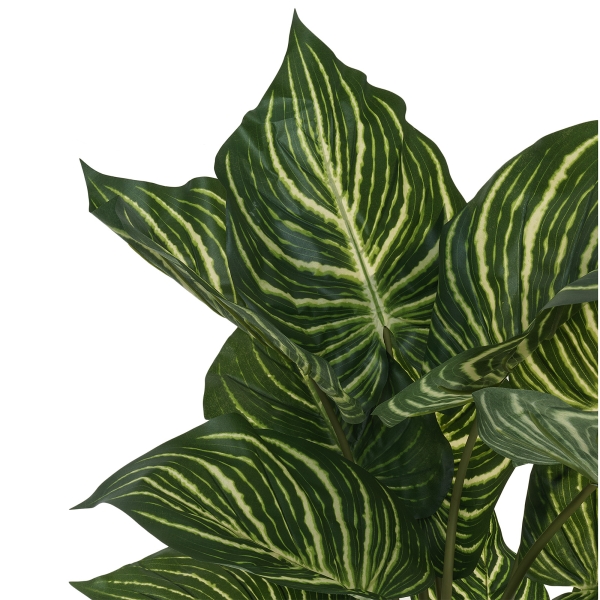 Растение искусственное в кашпо "Калатея", H100 см, 15 веток