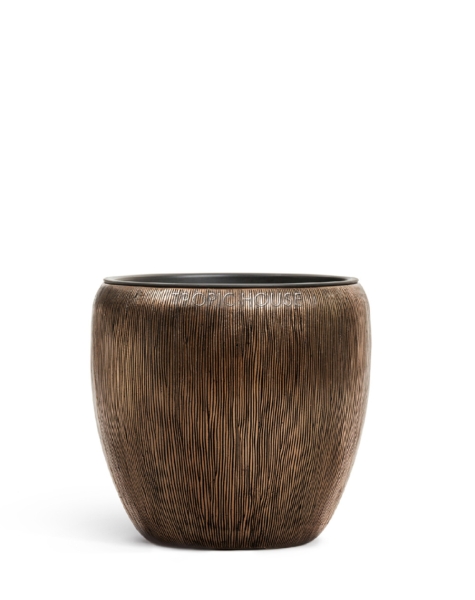 Кашпо TREEZ Effectory, Конус-Чаша, Тёмное-матовое золото