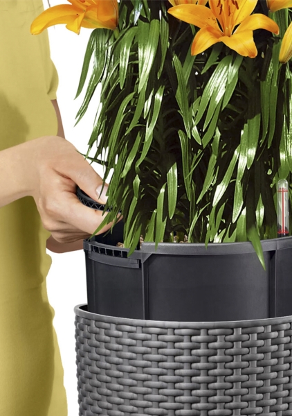 Кашпо LECHUZA Cilindro Cottage 23х41 см