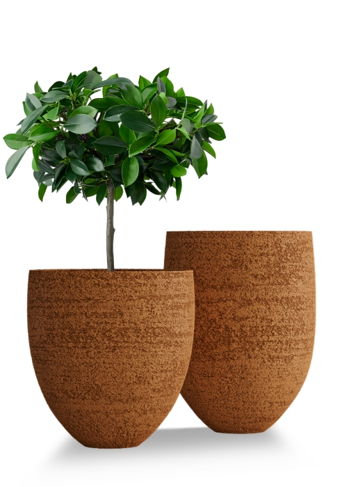 Кашпо CONCRETIKA BARREL EROSIA OCHRE