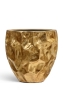 Кашпо TREEZ Effectory, Округлая чаша Design Crumple, Сусальное золото