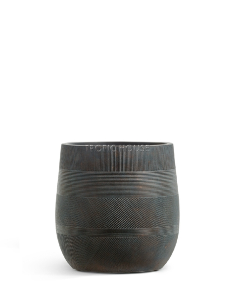 Кашпо TREEZ ERGO, Округлая чаша, Окись с медной патиной