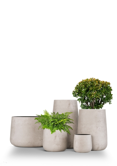 Кашпо CONCRETIKA CONE CONCRETE WHITE