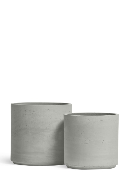 Кашпо TREEZ ERGO, Цилиндр, Светло-серый бетон