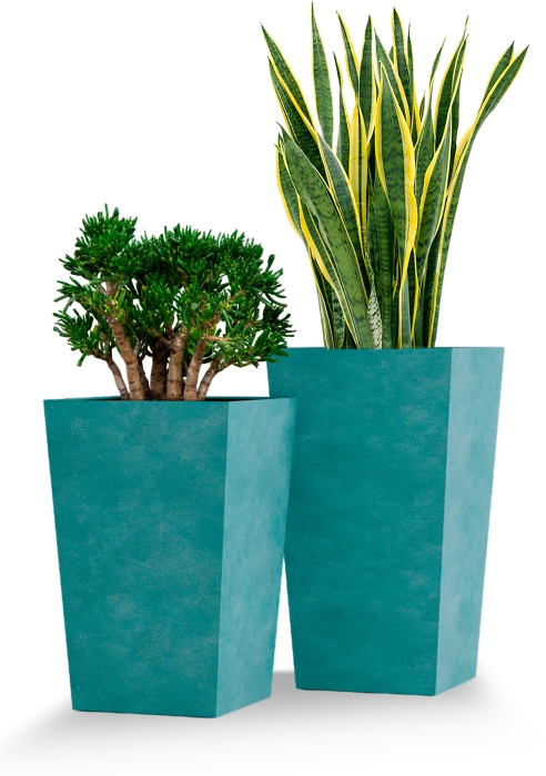 Кашпо CONCRETIKA CONIC CLOUDY BLUE