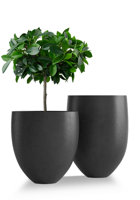 Кашпо CONCRETIKA BARREL NERO