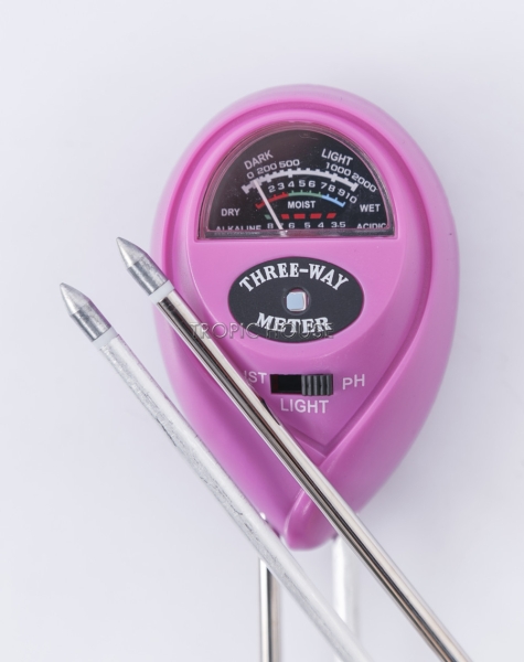 Прибор для измерения влажности почвы, фиолетовый (круглый)