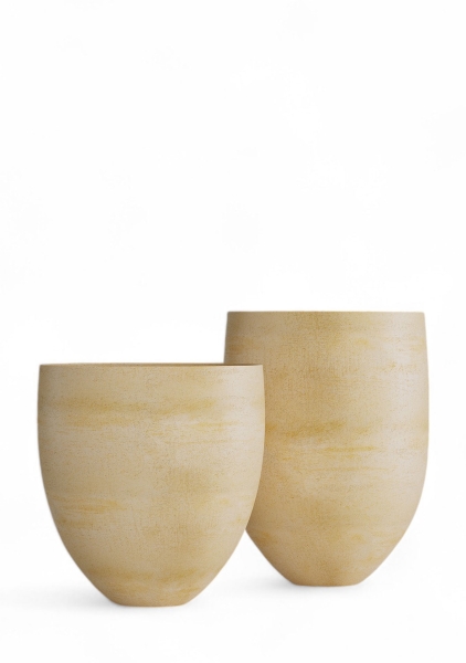 Кашпо CONCRETIKA BARREL LEMON CLAY