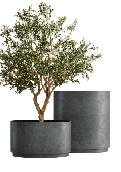 Кашпо CONCRETIKA CYLINDERXL SMOKEY BLUE