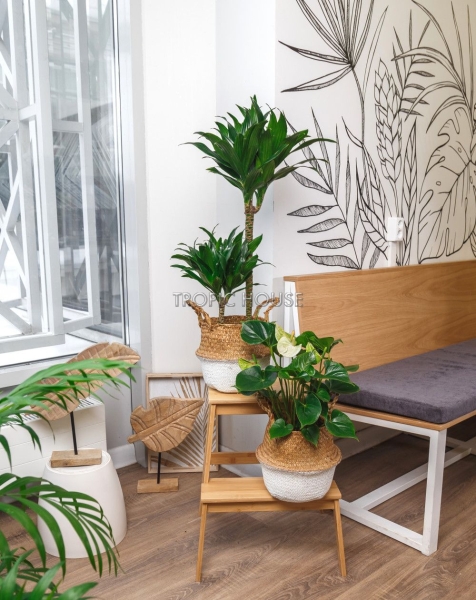 Корзина малая белый\крафт