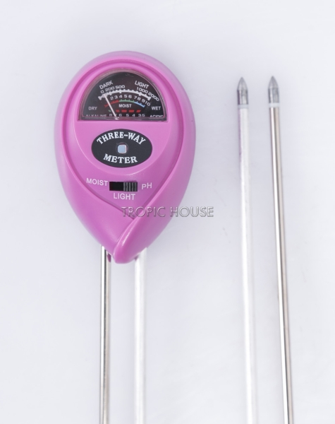 Прибор для измерения влажности почвы, фиолетовый (круглый)