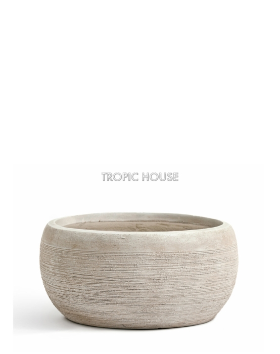 Кашпо TREEZ ERGO, Полусфера, Белый песок