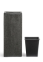 Кашпо TREEZ Эффектори Стоун Высокий куб Тёмно-серый камень 31х31 см, в-60 см 1/1