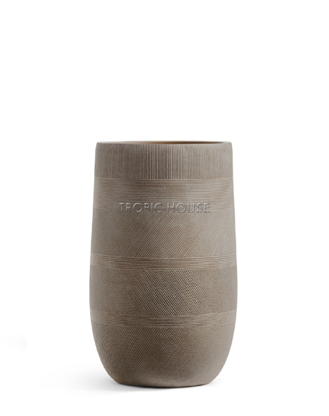 Кашпо TREEZ ERGO, Высокая округлая чаша, Капучино