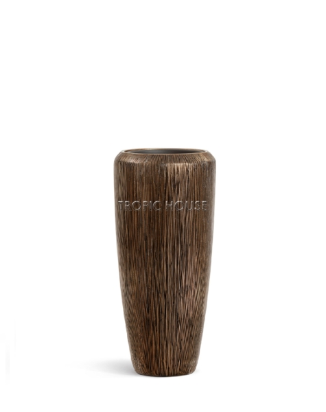 Кашпо TREEZ Effectory, Высокий конус, Тёмное-матовое золото