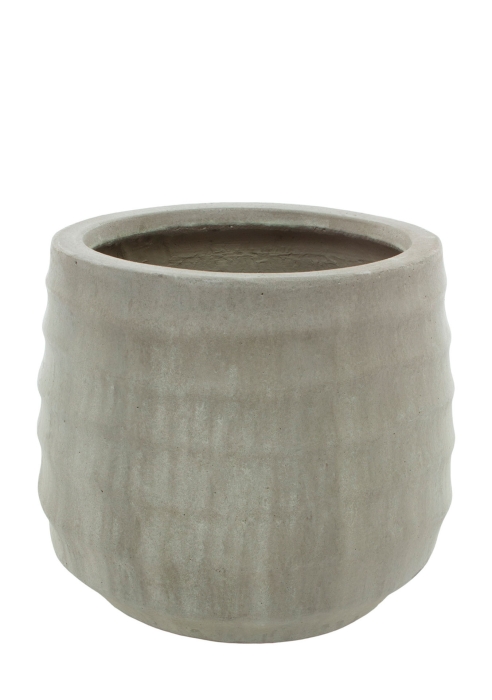 Кашпо Nobilis Marco "Horizontal waves antique green Jaze" (файкостоун), D29хH26 см