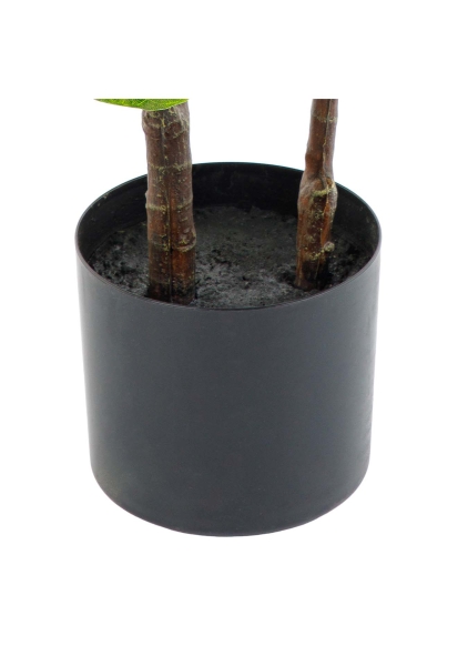 Дерево искусственное в кашпо "Фикус Лирата люкс", Н90 см, 35 листьев