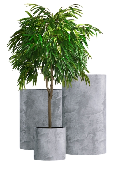 Кашпо CONCRETIKA CYLINDER CONCRETE GREY LIGHT