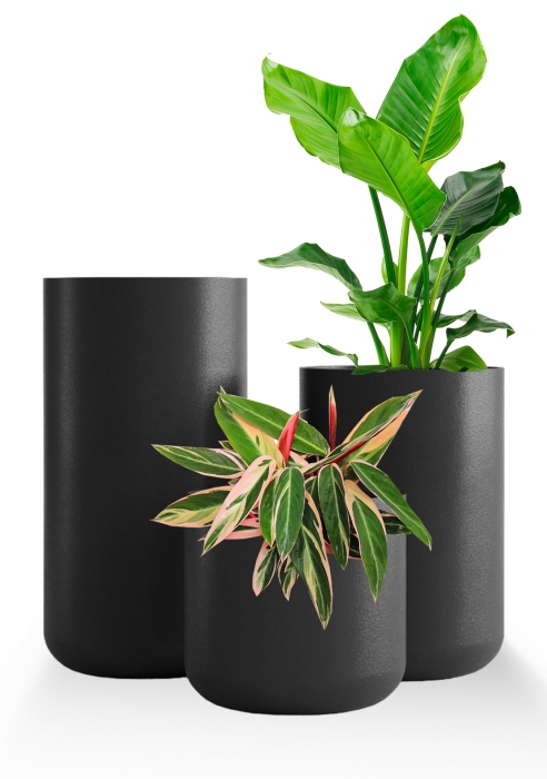 Кашпо CONCRETIKA TOPPER NERO