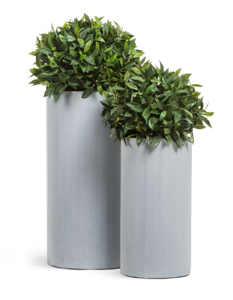 Кашпо TREEZ Effectory, Высокий цилиндр, Серый ледник