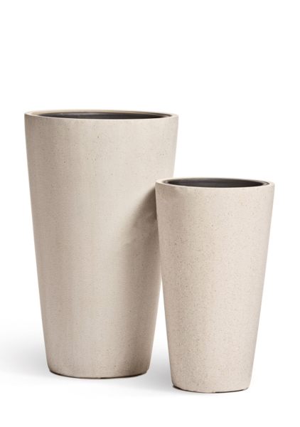 Кашпо TREEZ Effectory, Высокий конус, Белый песок