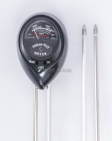 Прибор для измерения влажности почвы, черный (круглый)