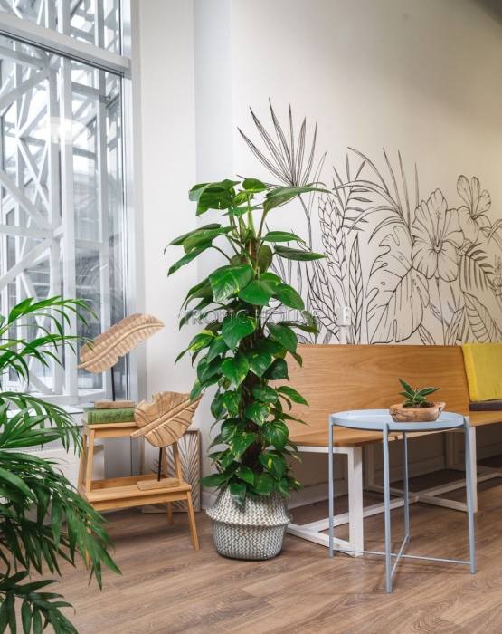 Корзина большая голубой зигзаг