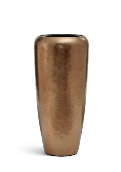 Кашпо TREEZ Effectory, Дизайн-конус, Тёмное матовое золото