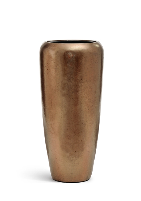 Кашпо TREEZ Effectory, Дизайн-конус, Тёмное матовое золото