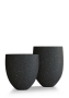 Кашпо CONCRETIKA BARREL EGG BLACK