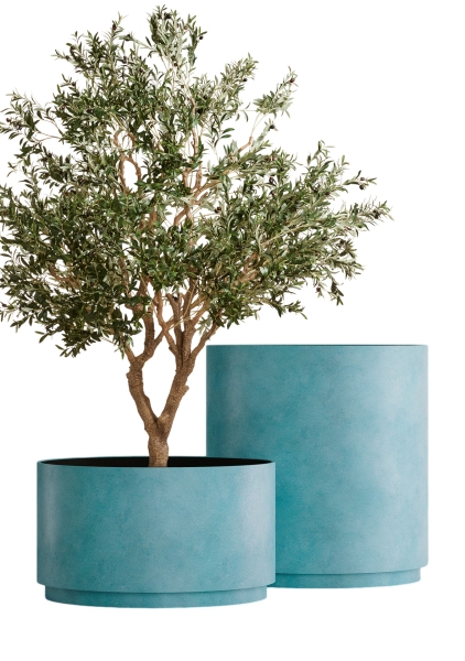 Кашпо CONCRETIKA CYLINDERXL CLOUDY BLUE