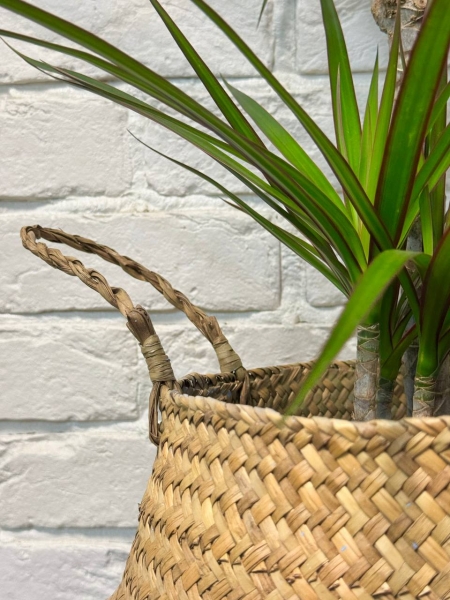 Корзина большая оранжевый/крафт