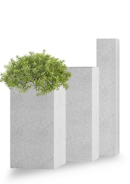 Кашпо CONCRETIKA COLONNA EGG WHITE