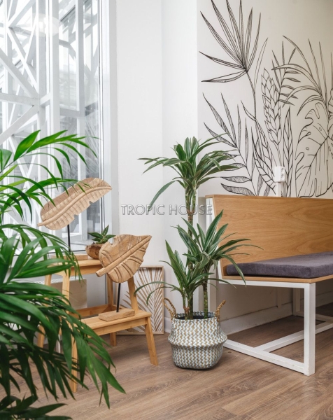 Корзина средняя голубой зигзаг